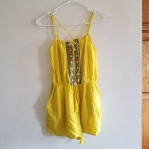 Yellow aztec romper